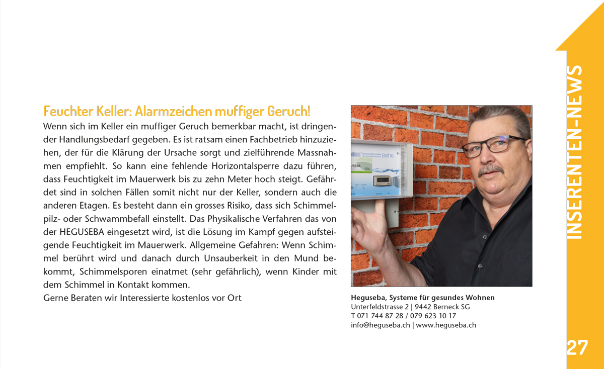 Mauerentfeuchtung im HEV Thurgau