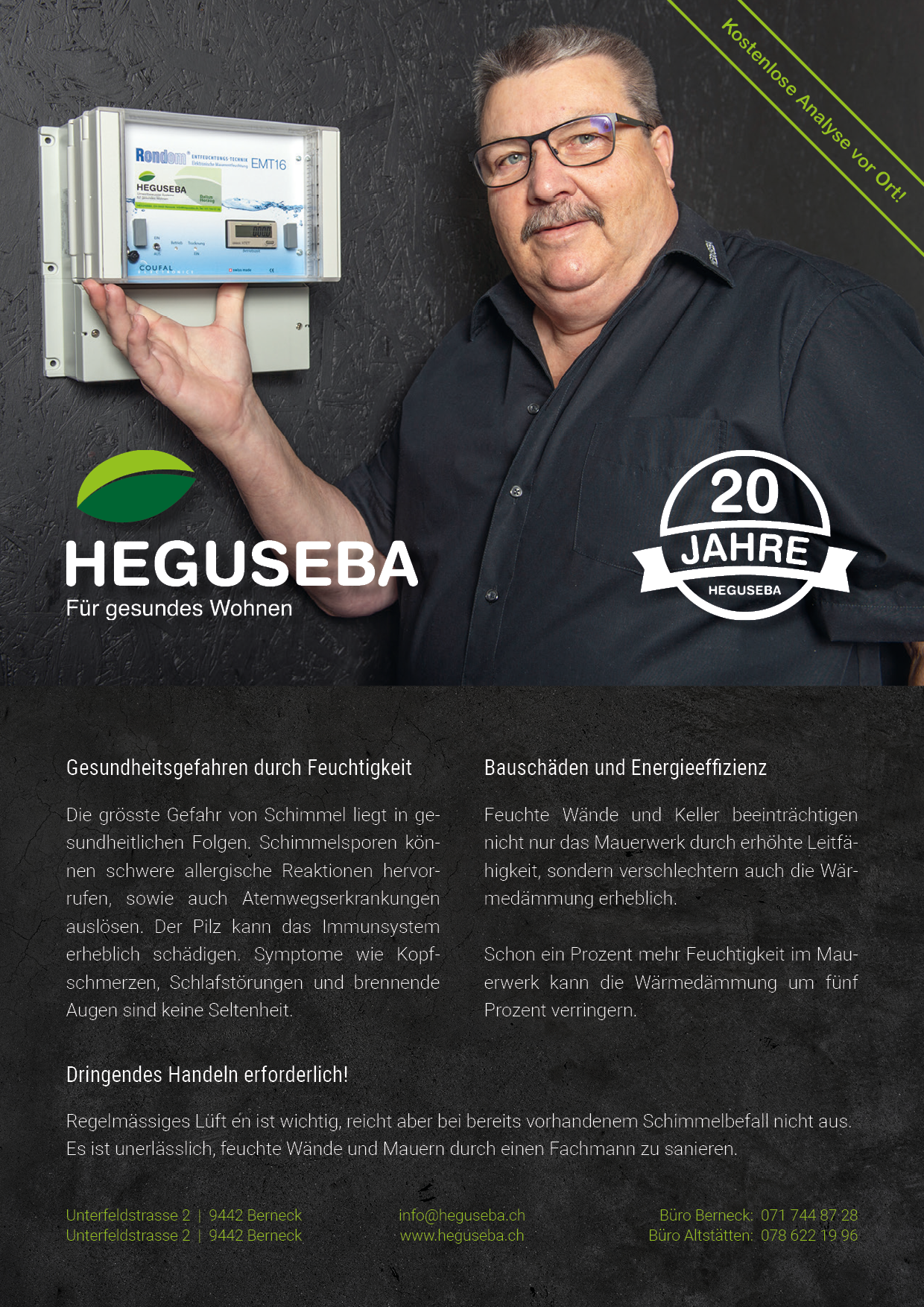 PR Bericht im Hauseigentümerverband St.Gallen Gesundheitsgefahren durch Feuchtigkeit